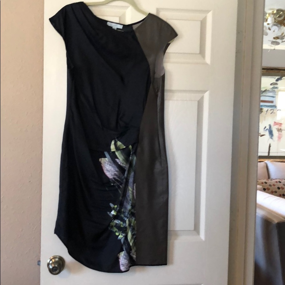 Spencer Lacy silk and leather sleeveless dress
